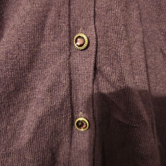 New York & Company 7th Avenue Design Studio Purple Cardigan Women's Size M - Picture 4 of 6